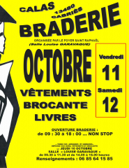 11/10/2024 - BRADERIE D'AUTOMNE